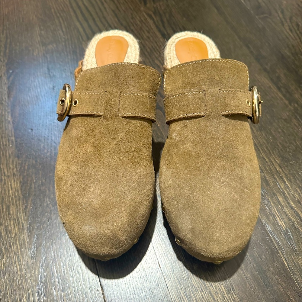 SEE BY CHLOÉ Viviane Suede Clogs in great condition